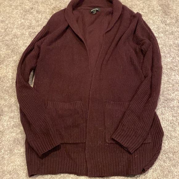 Mens RW&CO burgundy sweater cardigan - Picture 1 of 3